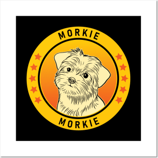 Morkie Dog Portrait Posters and Art